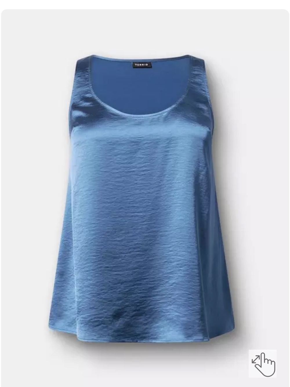 torrid Shiny Scoop Neck Satin Camisole - Blue